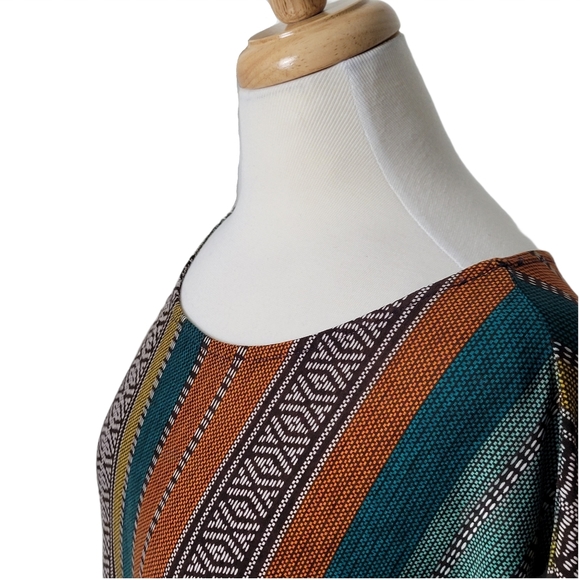 UNKNOWN BRAND Top Blouse Tribal Stripes - Picture 6 of 7